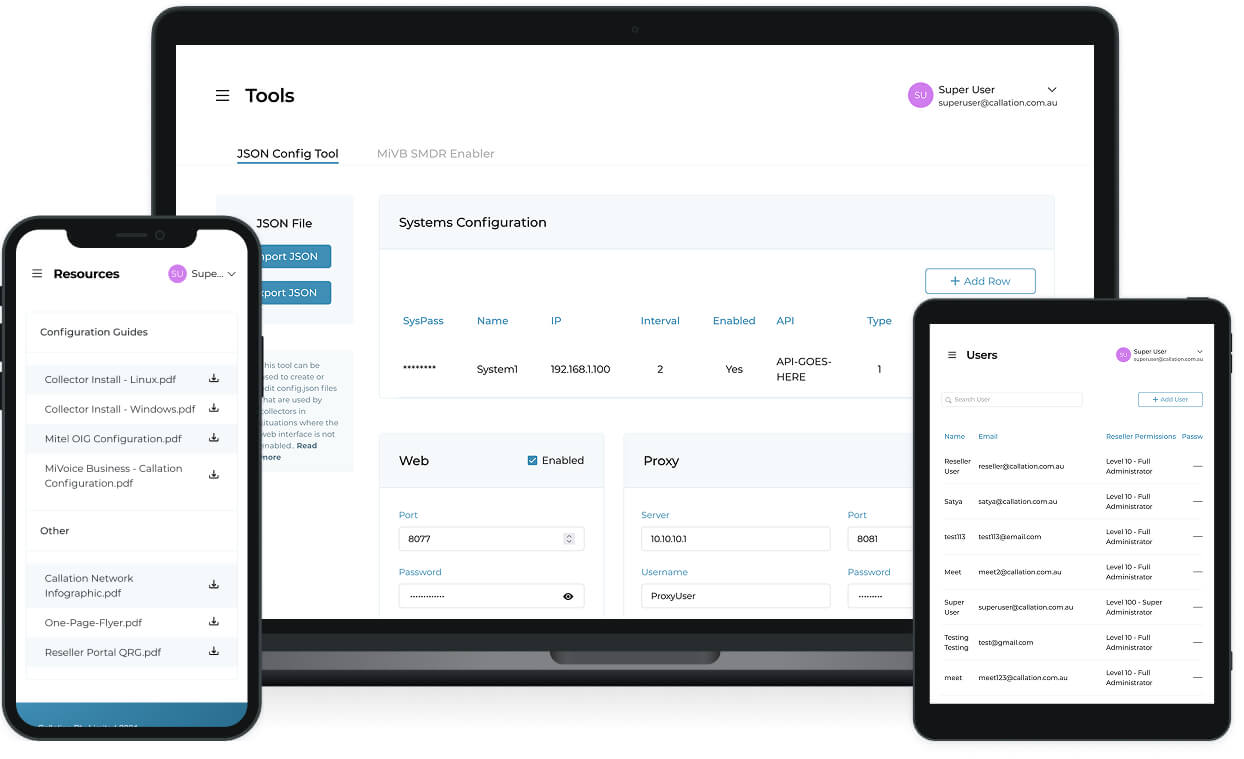 Callation Reseller — project view 1