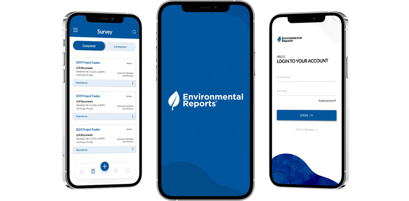 Environmental Reports - Mobile Application — project view 1