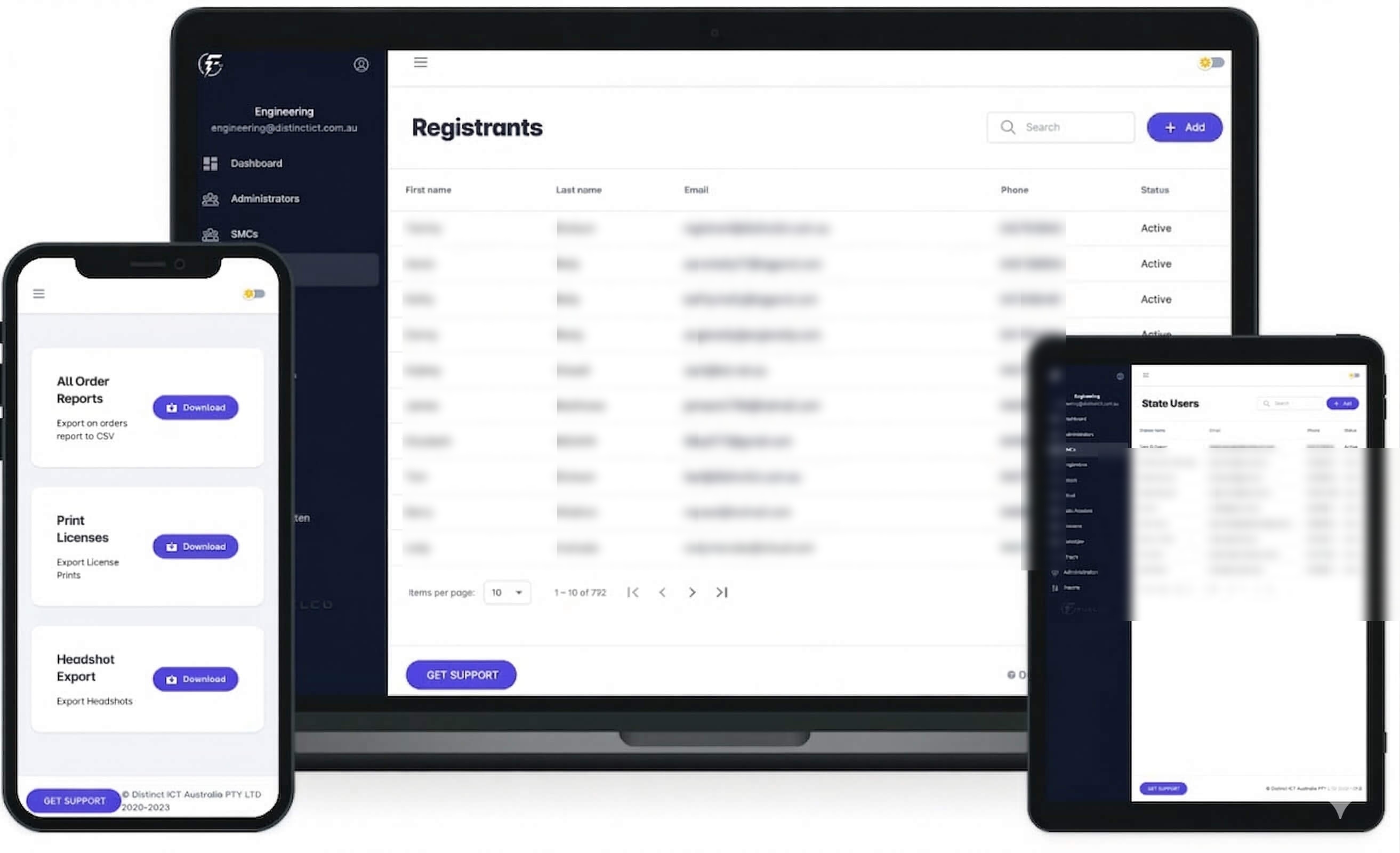 SCCA Online Licensing Portal — project view 1