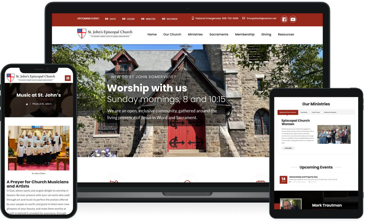 St. John's Episcopal Church's - Website — project view 1